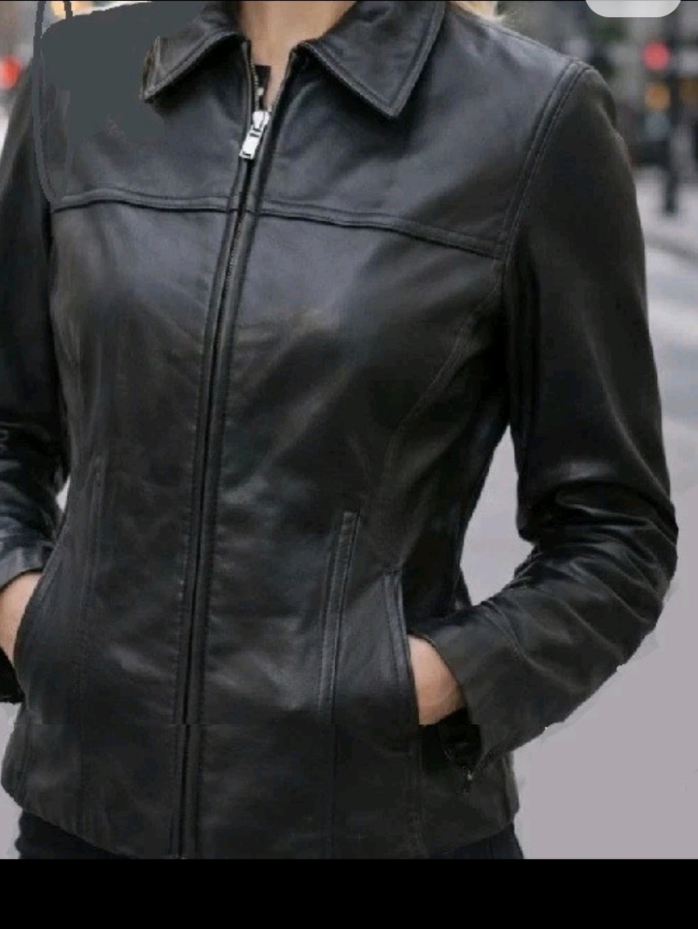 Avanti Jacket Size L Women Regular Black Motorcycle Jacket